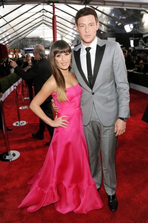 Lea-Michele-and-Cory-Monteith-sag-awards-red-carpet-2013